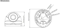 Hikvision Turbo HD Analog 1080P/2MP 4-in-1 IR Turret Camera DS-2CE56D0T-IRMF(2.8mm)