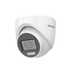 DUAL LIGHT Camera (IR + WHITE LIGHT) / 2 Megapixel TurboHD Dome (1080p) / White Light 20 m / 106° Wide Angle / 2.8 mm Lens / 30 m IR EXIR / Outdoor IP67 / 4 Technologies / Integrated Microphone