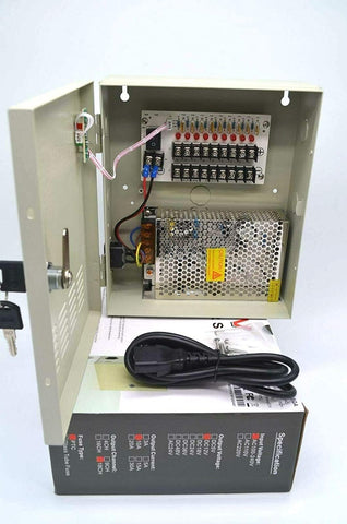 Power Supply Box for CCTV Cameras 12V 5 AMP 9 Port (DP1208-5A)