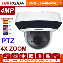 Original Hikvision IP Camera 4MP PTZ DS-2DE2A404IW-DE3 Updateable 2.8-12mm 4x Zoom POE H.265 CCTV Video Surveillance security