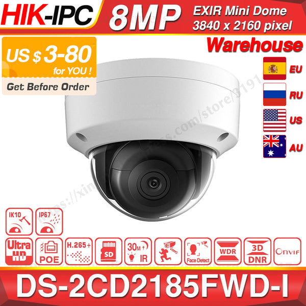 Hikvision Original DS-2CD2185FWD-I 8MP CCTV Camera Network Camera H.265 Updatable Camera Audio Alarm Interface